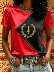 Women's Traditional Flag Short-sleeved T-shirt