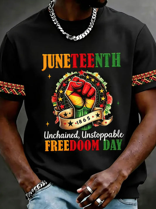 Men's Juneteenth Print Casual Tee