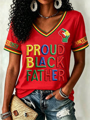 Women's Juneteenth Print Casual Tee