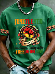 Men's Juneteenth Print Casual Tee