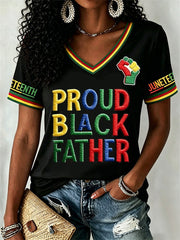 Women's Juneteenth Print Casual Tee