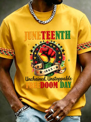 Men's Juneteenth Print Casual Tee
