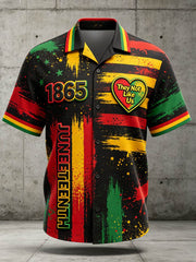 Men's Juneteenth They Not Like Us Since 1865 Print Casual Shirt