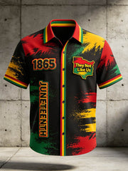 Men's Juneteenth They Not Like Us Since 1865 Print Casual Shirt