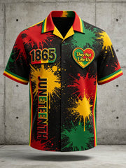 Men's Juneteenth They Not Like Us Since 1865 Print Casual Shirt