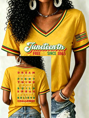 Women's Juneteenth 1865 short-sleeved T-shirt