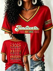 Women's Juneteenth 1865 short-sleeved T-shirt