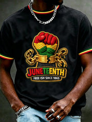 Men's Juneteenth Print Casual Tee