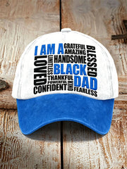 Men's “I Am A Black Dad” Father's Day Fun Casual Unisex Hat