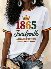 Women's Juneteenth Print Casual Tee
