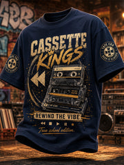 Men's Retro 90s Old School Hip-Hop Print Casual Tee