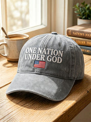 One Nation Under God Printed Casual Unisex Cap