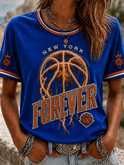 Women's Classic Basketball Fan Graphic Short Sleeve T-shirt