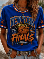 Women's Classic Basketball Fan Graphic Short Sleeve T-shirt