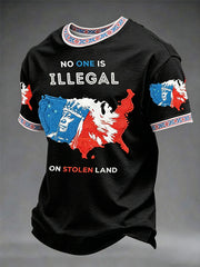 "No One Is Illegal on Stolen Land" — International Indigenous Peoples' Day Casual Unisex T-Shirt