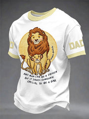 Men's “Any Man Can Be Father,But It Takes Someone Special To Be A Dad” This Is Going To Be Wild” Father's Day Animal Print Casual T-shirt