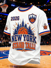Men's Go New York! Gift For Basketball Fans Print Casual Tee