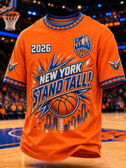 Men's Go New York! Gift For Basketball Fans Print Casual Tee