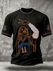 Men's Classic Basketball Fan Graphic Short Sleeve O-neck T-shirt