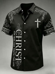 Men's The Way The Truth And The Life Printed Casual Shirt