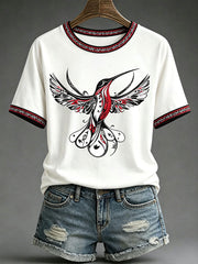Women's Indigenous Art Print Casual T-Shirt