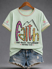 Women's Christian Jesus Print Casual Tee