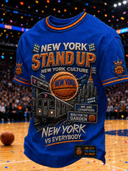 Men's Classic Basketball Fan Graphic Short Sleeve T-shirt