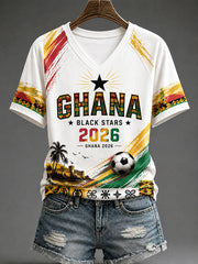 Women's 2026 Ghana Football Style T-shirt