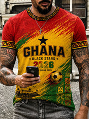 Men's 2026 Ghana Football Style T-shirt