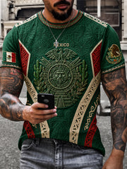 Men's Mexico Football Lover Papel Picado Art Printed T-shirt