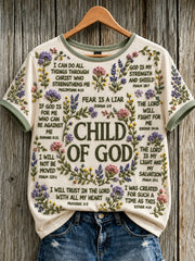 Women's Christian Child of God O-neck Short Sleeve T-shirt