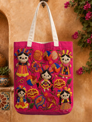 Mexico Guelaguetza Lele Doll Art Printed Canvas Bag