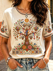 Women's Mexico Guelaguetza Art Printed T-shirt