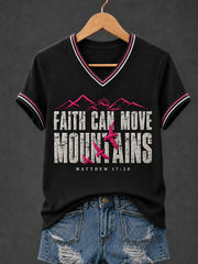 Women's Christian Faith Can Move Mountains Short Sleeve T-shirt