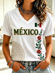 Women's Mexico Lover Art Short Sleeve T-shirt