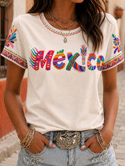 Women's Mexico Guelaguetza Art Printed T-shirt