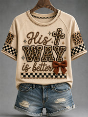 Women's His Way Is Better Print Casual Tee