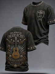 Men's Mariachi Music Lover Mexico Art Printed T-shirt