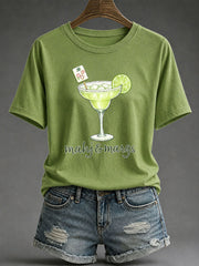 Women's Mahjong Print Casual T-Shirt