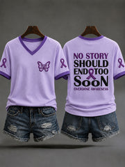 Women's Overdose Awareness No Story Should End Too Soon Short Sleeve T-shirt