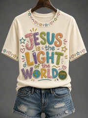 Women's Jesus Light World Short-sleeved T-shirt