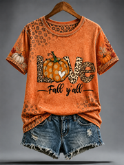 Women's Fall Printed short-sleeved T-shirt