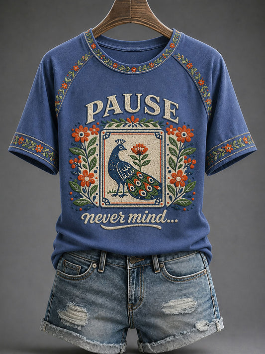 Women's Mahjong Print Casual T-Shirt