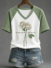 Women's 'The Way, The Truth, And The Life' Printed Casual T-Shirt