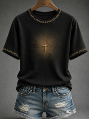 Women's Faith Christian Print Casual T-Shirt