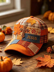 Unisex Autumn Christian Cross Print Hat