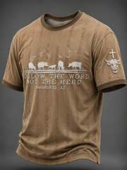 Men's Follow The Word Not The Herd Short Sleeves T-shirt
