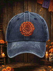 Unisex Mexico Day of The Dead Floral Art Printed Hat