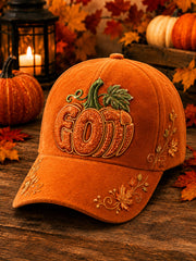 Unisex Fall Pumpkin Art Print Hat