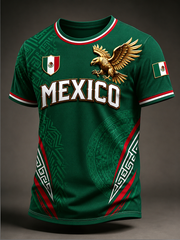Men's Mexico Pride Art Printed short sleeves t-shirt